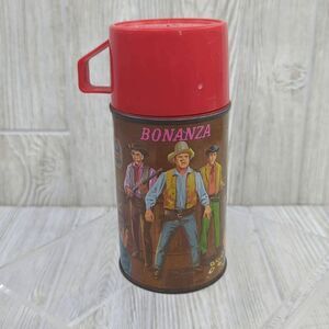 Vintage 1975 Bonanza TV Show Alladin Metal Thermos Only for Metal Lunchbox USA